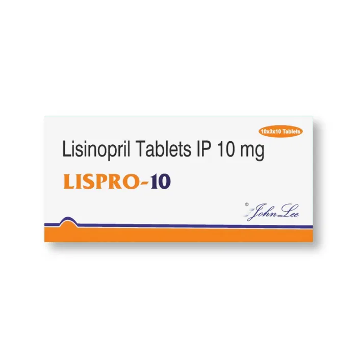 Lispro 10 Mg Tablet Box/Carton showing the Front face.