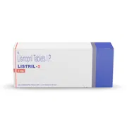 Listril 5 Tablet Box/Carton showing the Front face.