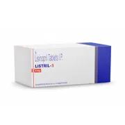 Listril 5 Tablet Box/Carton showing the Front face.