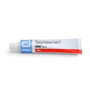 Lobate Cream 30 Gm Tube showing the Front face.
