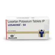 Losakind 50 Tablet Box/Carton showing the Front face.