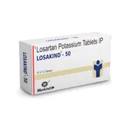 Losakind 50 Tablet Box/Carton showing the Front face.