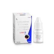 Lotel LS eye gel 5 ml Box/Carton + Eye Drops Bottle showing the Front face.