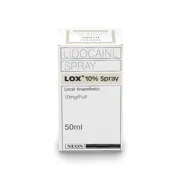 Lox 10% Spray Box/Carton showing the Front face.