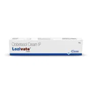 Lozivate Cream 30 Gm Tube showing the Front face.