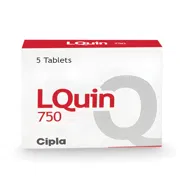 Lquin 750 Mg Tablet Box/Carton showing the Front face.