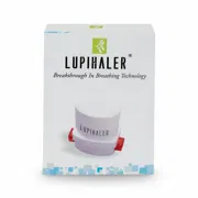 Lupihaler Inhaler Box/Carton + Inhaler showing the Front face.