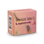 Lupimeb 100 Mg Tablet Box/Carton showing the Front face.