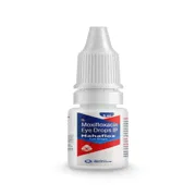 Mahaflox 5 ml Eye Drops Bottle showing the Front face.
