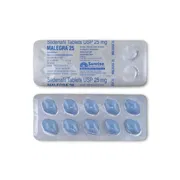 Malegra 25 Mg Blister Pack showing the Front/Back face.