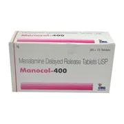 Manocol 400 Tablet DR Box/Carton showing the Front face.