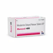 Manocol 400 Tablet DR Box/Carton showing the Front face.