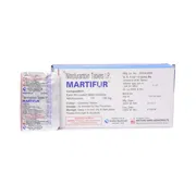 Martifur 100 Mg Box/Carton + Blister Pack showing the Front/Back face.