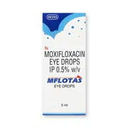 Meflotas 5 ml Eye Drops Bottle showing the Front face.