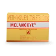 Melanocyl 10 Mg Tablet Box/Carton + Blister Pack showing the Front face.