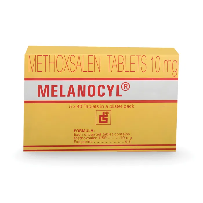 Melanocyl 10 Mg Tablet Box/Carton + Blister Pack showing the Front face.