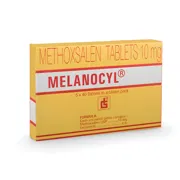 Melanocyl 10 Mg Tablet Box/Carton + Blister Pack showing the Front face.