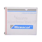 Mesacol 400 Mg Box/Carton showing the Front face.