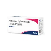 Metfor 500 Mg Tablet Box/Carton showing the Front face