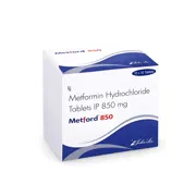 Metford 850 Mg Tablet Box/Carton showing the Front face