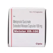 Metolar XR 100 Mg Box/Carton showing the Front face.