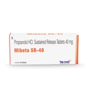 Mibeta SR 40 Tablet Box/Carton showing the Front face.