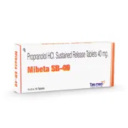 Mibeta SR 40 Tablet Box/Carton showing the Front face.