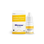 Micronac 5 ml Box/Carton + Eye Drops Bottle showing the Front face.