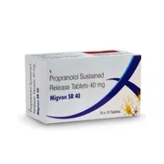 Migvon SR 40 Tablet Box/Carton showing the Front face.