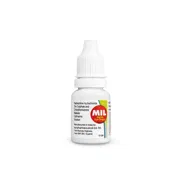 Mil 10 ml Eye Drops Bottle showing the Front face.