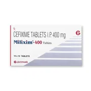Milixim 400 Tablet Box/Carton showing the Front face.