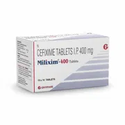 Milixim 400 Tablet Box/Carton showing the Front face.