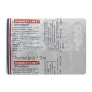 Minicycline Capsule Blister Pack showing the Back face.