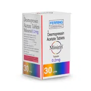Minirin 0.2 Mg Tablet Box/Carton showing the Front face.