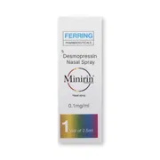 Minirin Nasal Spray 2.5 ml Box/Carton showing the Front face.