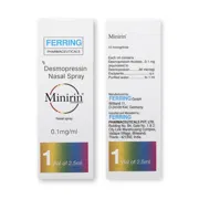 Minirin Nasal Spray 2.5 ml Box/Carton showing the Front/Back face.