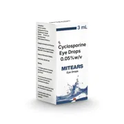 Mitears Eye Drop 3 ml Box/Carton showing the Front face.