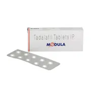 Modula 5 Mg Box/Carton + Blister Pack showing the Front face.
