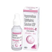 Moisol 5 ml Eye Drops Bottle + Box/Carton showing the Front face.