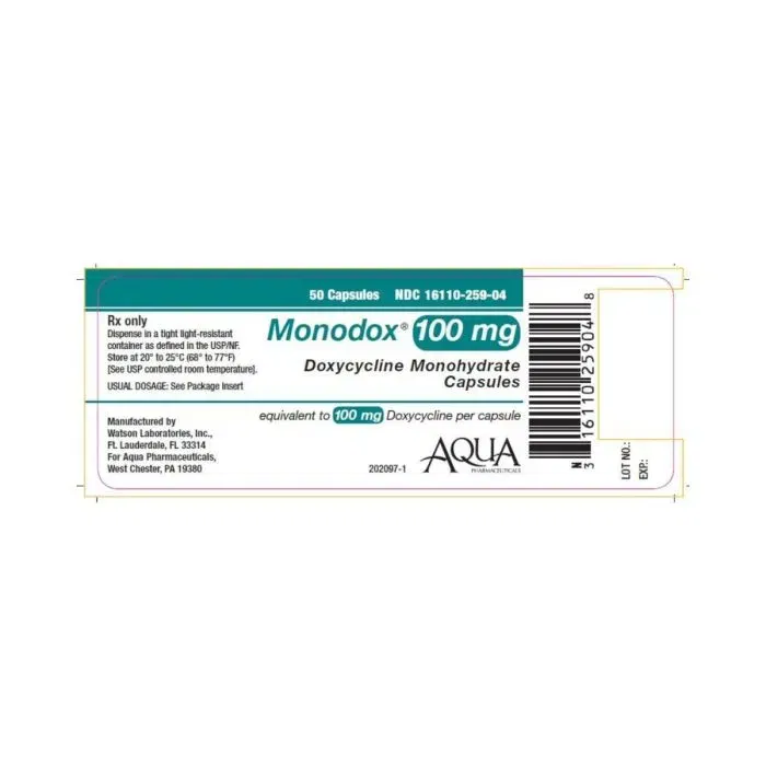 Monodox 100 mg Tablet pack