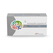 Mormox 500 Mg Capsule Box/Carton showing the Front face.
