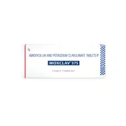 Moxclav 375 Tablet Box/Carton showing the Front face