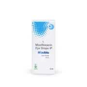 Moxiblu 5 ml Eye Drops Box Showing the Front face