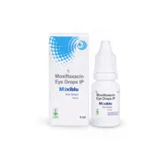 Moxiblu 5 ml Box + Eye Drops Bottle Showing the Front face