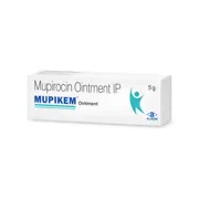 Mupikem Cream 5 Gm Box/Carton showing the Front face