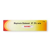 Mupimet Ointment Tube showing the Front face.
