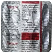 Nancy 200 Capsule Blister Pack showing the Front face.