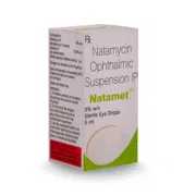 Natamet 5% 3 ml Box/Carton showing the Front face.
