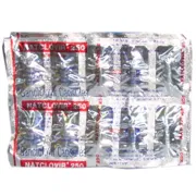 Natclovir 250 Mg Blister Pack showing the Front face.