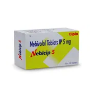 Nebicip 5 Tablet Box/Carton showing the Front face.